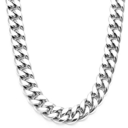 ICEOUTBOX männer Cuban Link Kette Edelstahl Halskette Curb Cuban Link Kette Colliers Für männer Hip Hop Schmuck 6/8/10/12mm
