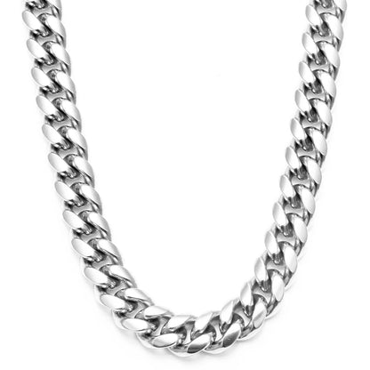 ICEOUTBOX männer Cuban Link Kette Edelstahl Halskette Curb Cuban Link Kette Colliers Für männer Hip Hop Schmuck 6/8/10/12mm
