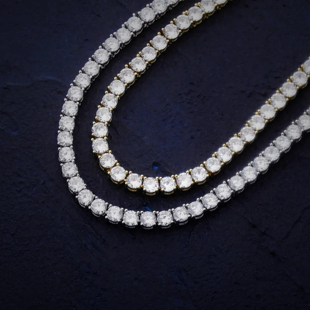 TOPGRILLZ 3MM-6MM Iced Out Full Cubic Zirconia 1 Row Tennis Chain