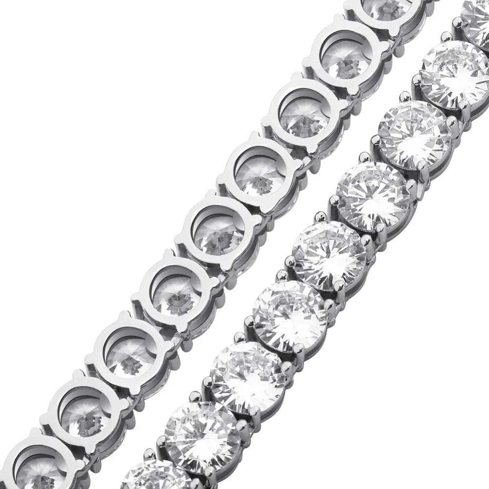 TOPGRILLZ 3MM-6MM Iced Out Full Cubic Zirconia 1 Row Tennis Chain