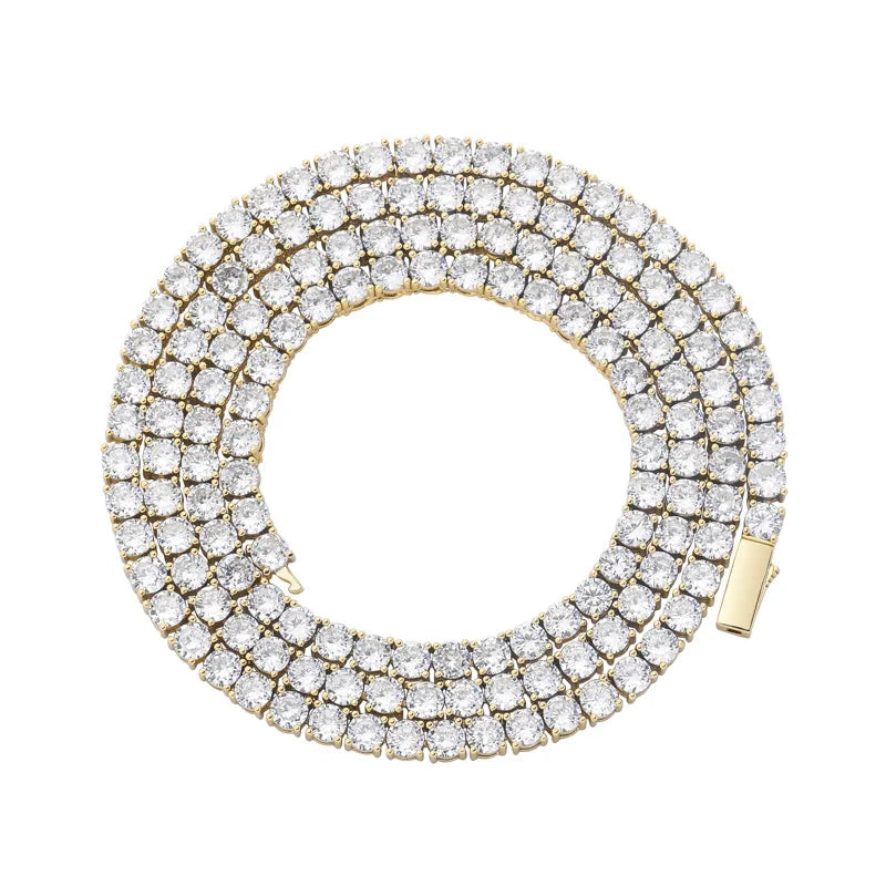 TOPGRILLZ 3MM-6MM Iced Out Full Cubic Zirconia 1 Row Tennis Chain
