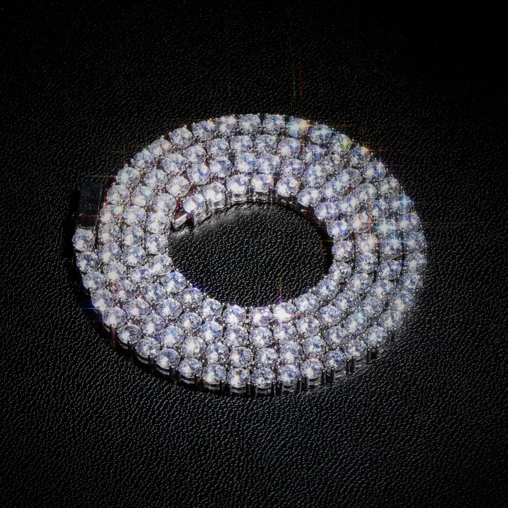 TOPGRILLZ 3MM-6MM Iced Out Full Cubic Zirconia 1 Row Tennis Chain