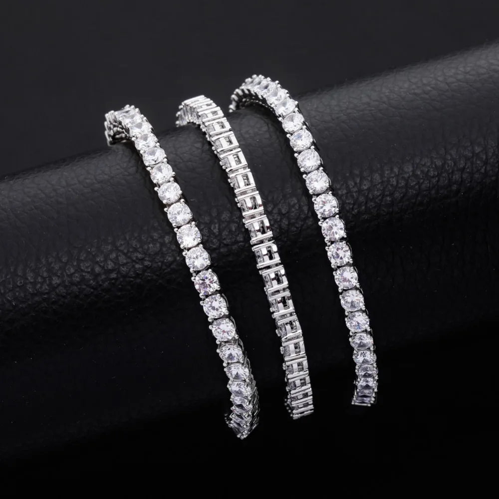 TOPGRILLZ 3MM-6MM Iced Out Full Cubic Zirconia 1 Row Tennis Chain