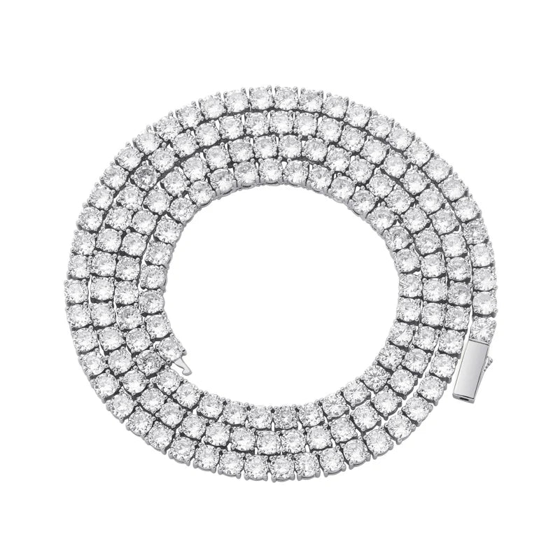 TOPGRILLZ 3MM-6MM Iced Out Full Cubic Zirconia 1 Row Tennis Chain