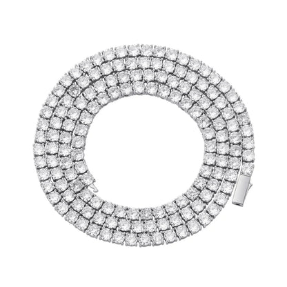 TOPGRILLZ 3MM-6MM Iced Out Full Cubic Zirconia 1 Row Tennis Chain