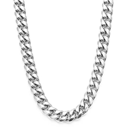 ICEOUTBOX männer Cuban Link Kette Edelstahl Halskette Curb Cuban Link Kette Colliers Für männer Hip Hop Schmuck 6/8/10/12mm