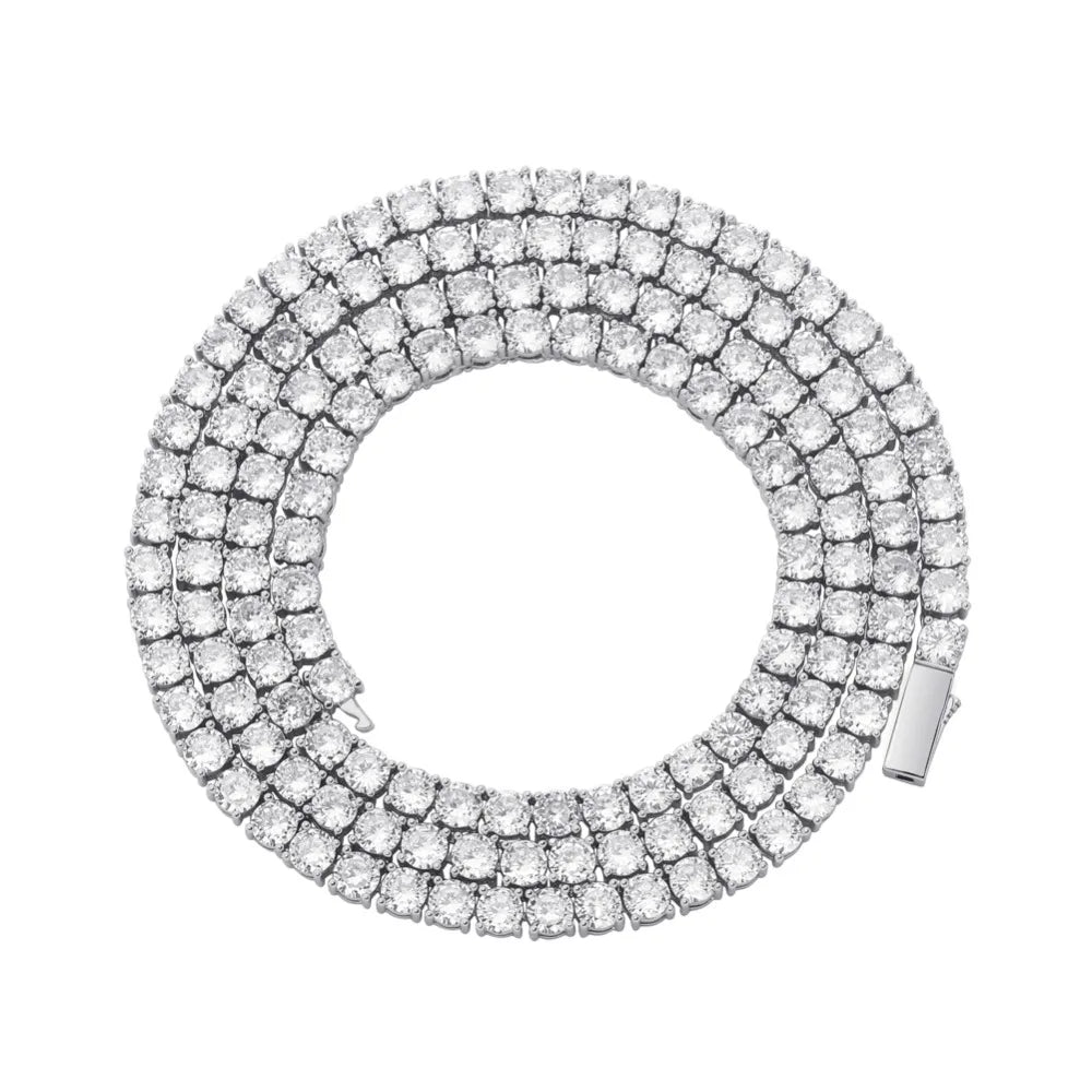 TOPGRILLZ 3MM-6MM Iced Out Full Cubic Zirconia 1 Row Tennis Chain