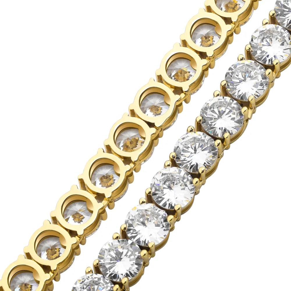 TOPGRILLZ 3MM-6MM Iced Out Full Cubic Zirconia 1 Row Tennis Chain