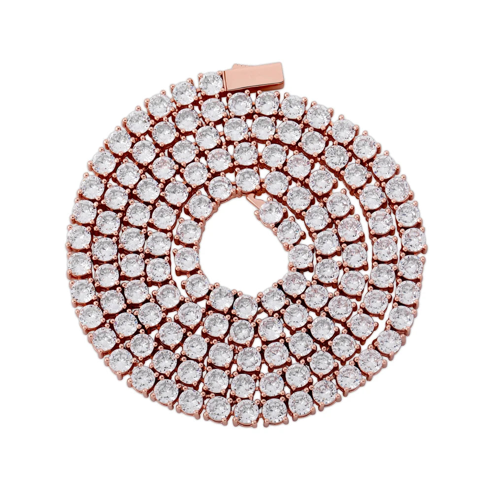 TOPGRILLZ 3MM-6MM Iced Out Full Cubic Zirconia 1 Row Tennis Chain