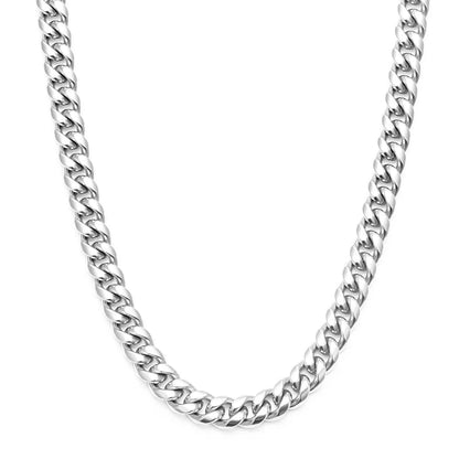 ICEOUTBOX männer Cuban Link Kette Edelstahl Halskette Curb Cuban Link Kette Colliers Für männer Hip Hop Schmuck 6/8/10/12mm