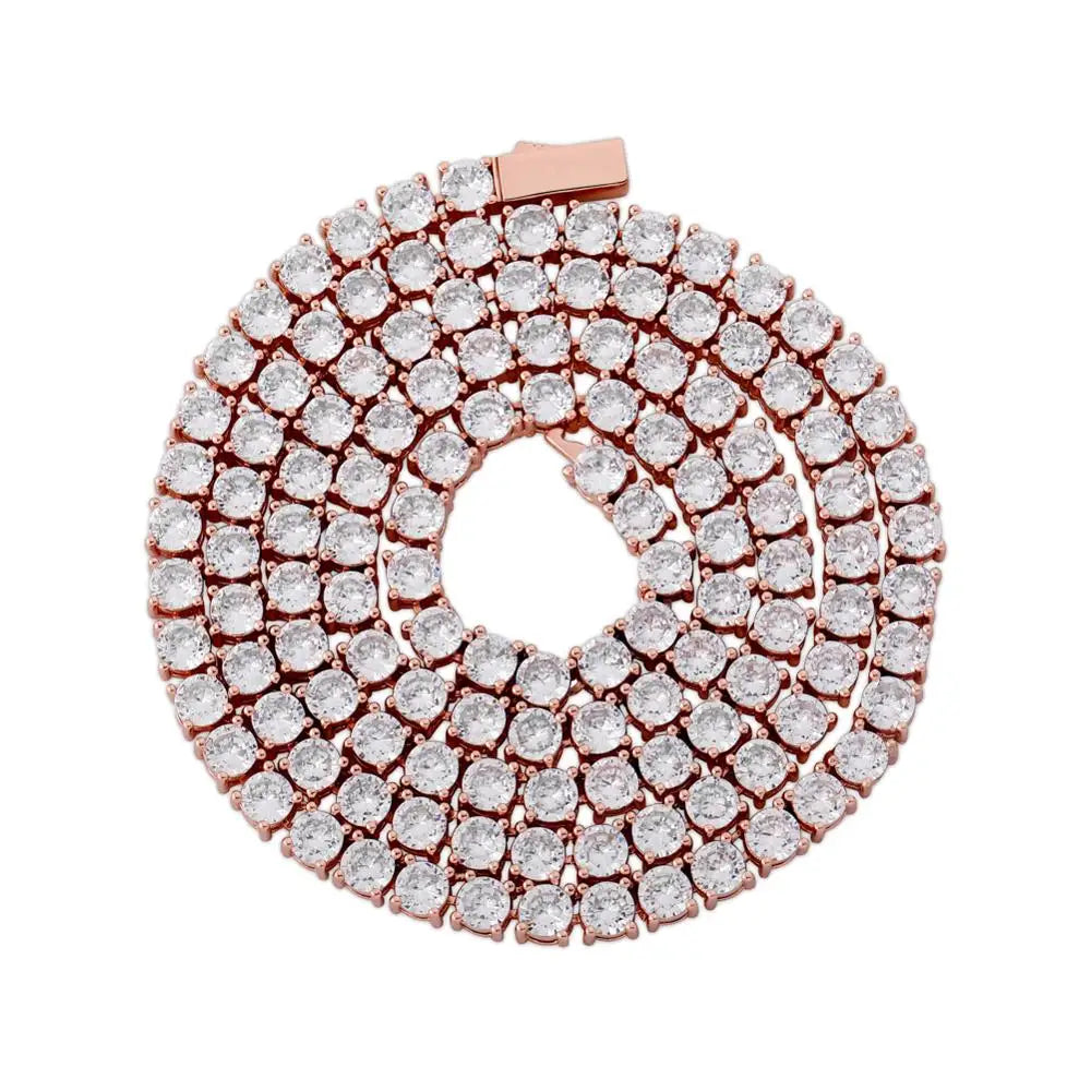 TOPGRILLZ 3MM-6MM Iced Out Full Cubic Zirconia 1 Row Tennis Chain