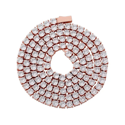 TOPGRILLZ 3MM-6MM Iced Out Full Cubic Zirconia 1 Row Tennis Chain