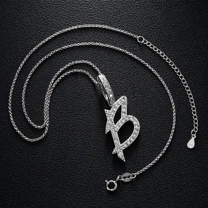 Moissanite A-Z Initial 925 Sterling Silver