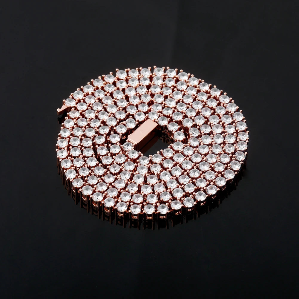 TOPGRILLZ 3MM-6MM Iced Out Full Cubic Zirconia 1 Row Tennis Chain