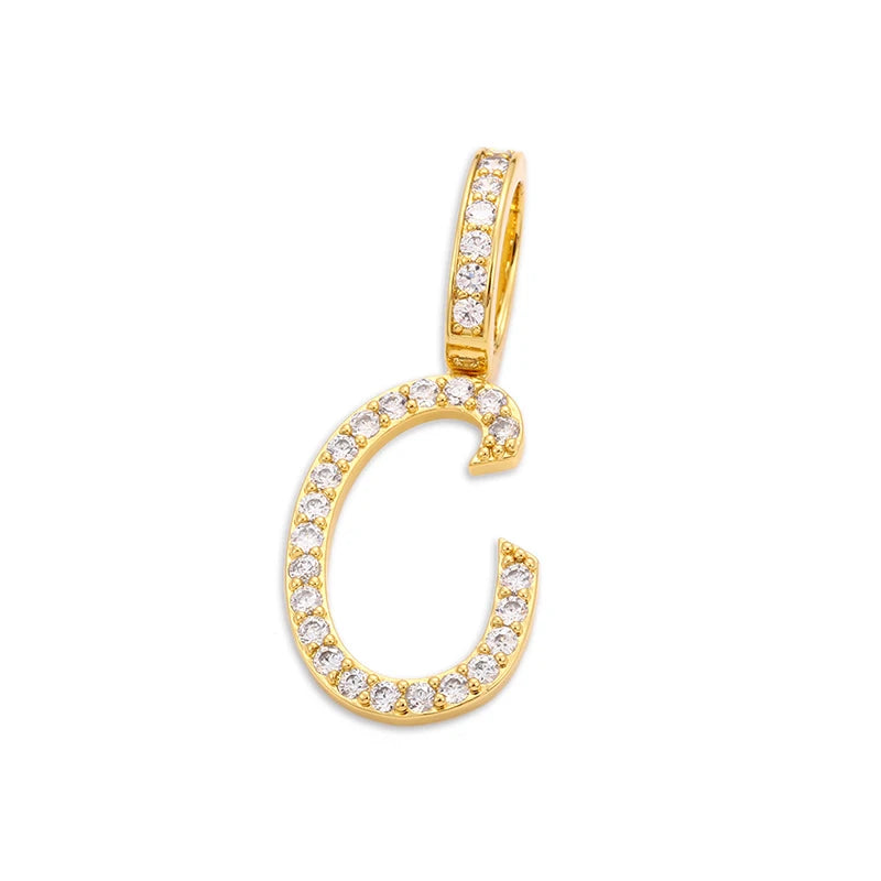 Moissanite A-Z Initial 925 Sterling Silver
