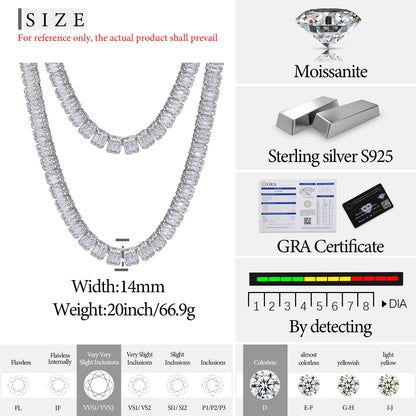 Luxus 8mm 925 Sterling Silber d vvs Moissan ite Tennis Kette Armband vereist bling Tennis Halskette für Frauen Hip Hop Schmuck