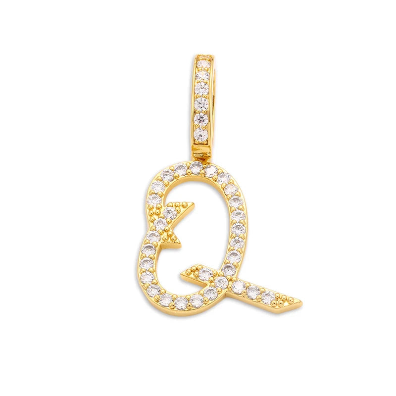Moissanite A-Z Initial 925 Sterling Silver