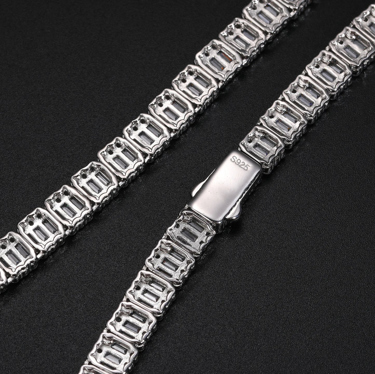 Luxus 8mm 925 Sterling Silber d vvs Moissan ite Tennis Kette Armband vereist bling Tennis Halskette für Frauen Hip Hop Schmuck
