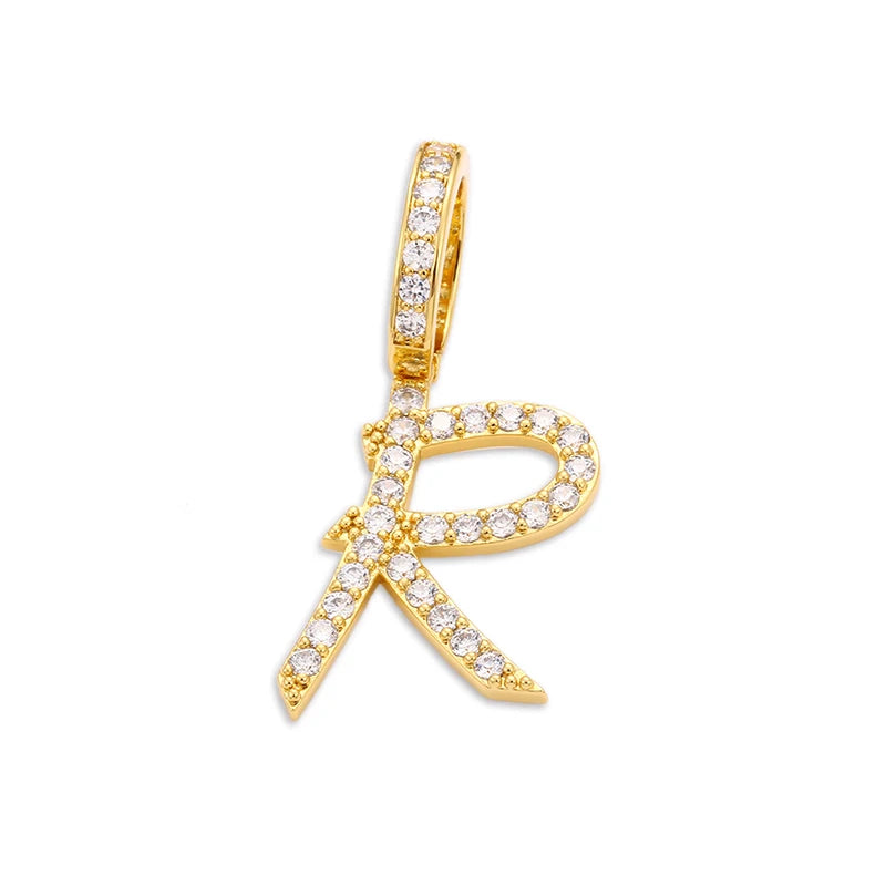 Moissanite A-Z Initial 925 Sterling Silver