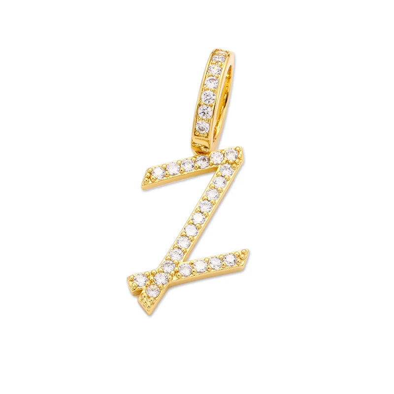 Moissanite A-Z Initial 925 Sterling Silver