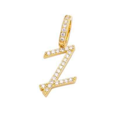 Moissanite A-Z Initial 925 Sterling Silver