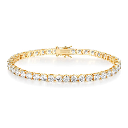 925 Silver Moissanite Bracelet 3mm D VVS1 Diamond