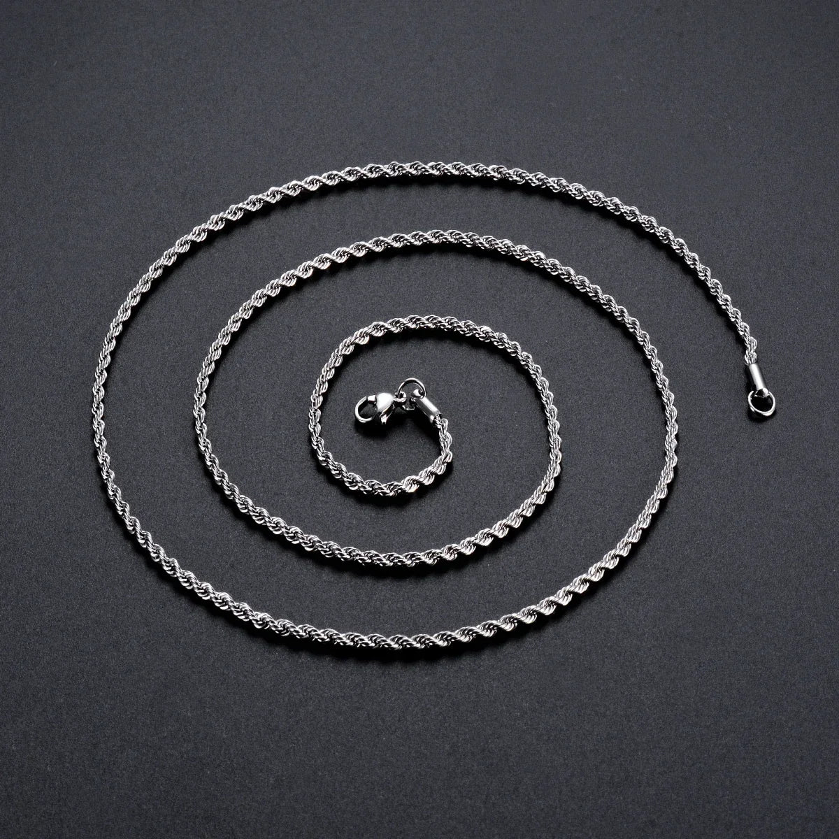 1 Stück 925 Sterling Silber Breite 2/3/4 mm Seilkette Halskette/Armband für Männer Frauen Männer Mode Kette Halskette