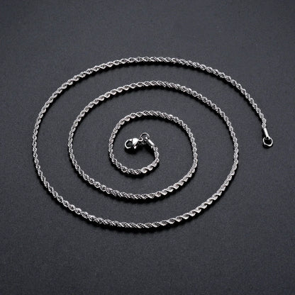 1 Stück 925 Sterling Silber Breite 2/3/4 mm Seilkette Halskette/Armband für Männer Frauen Männer Mode Kette Halskette