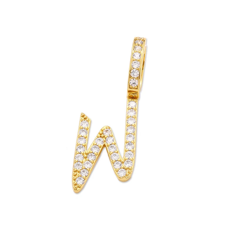 Moissanite A-Z Initial 925 Sterling Silver