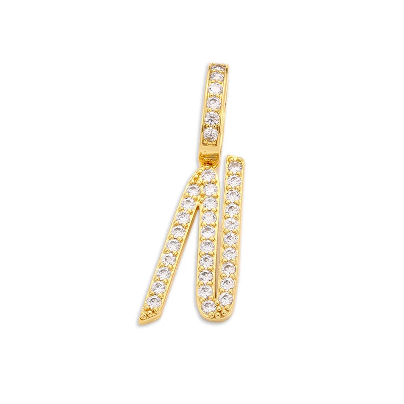 Moissanite A-Z Initial 925 Sterling Silver